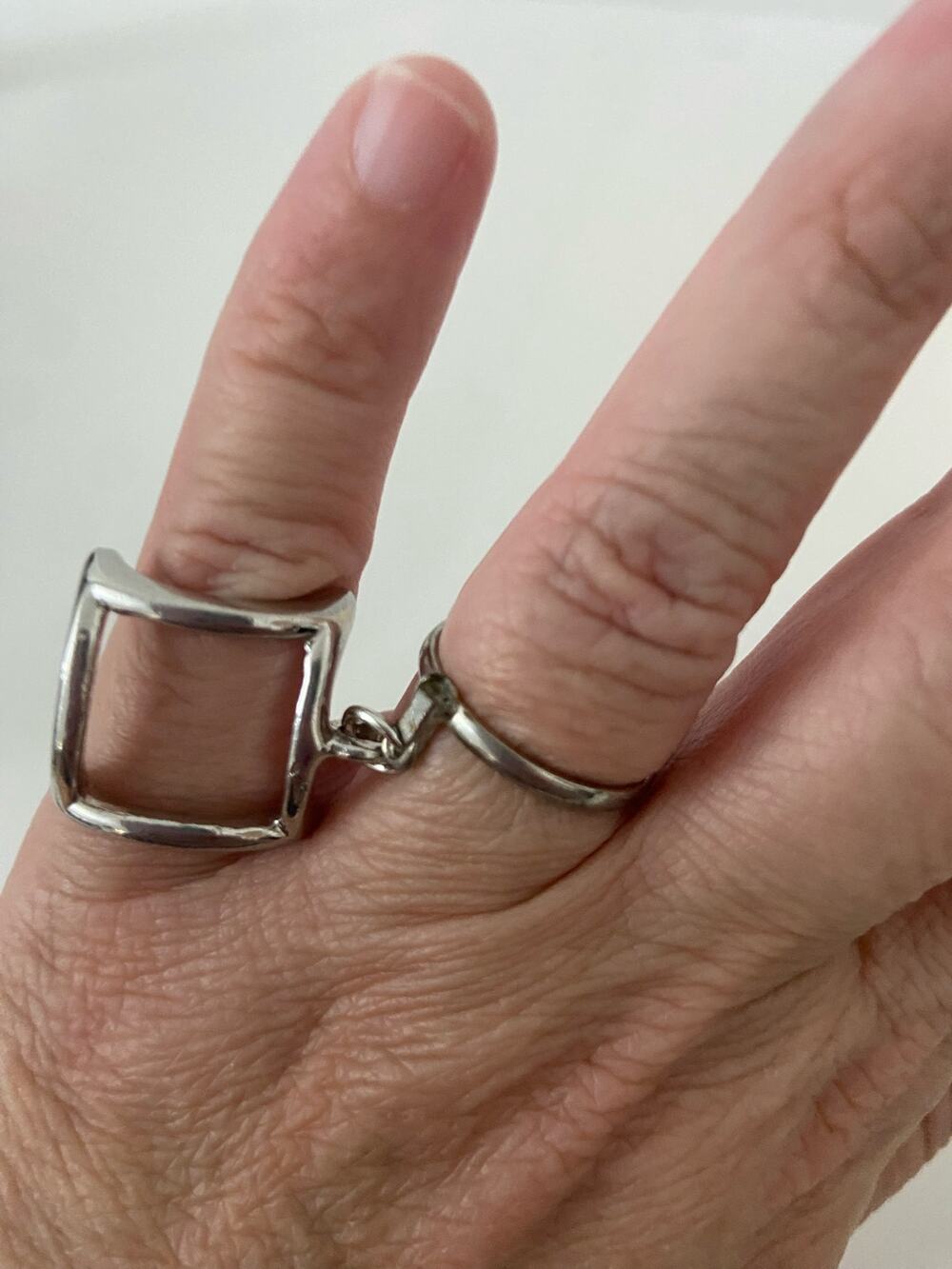 Funky Upcycled cuff ring size 7